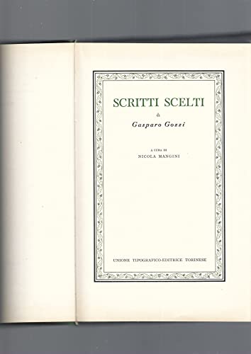 Classici Utet, Gasparo Gozzi. Scritti scelti