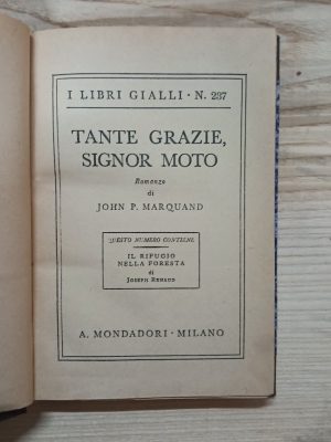 Tante grazie, signor Moto