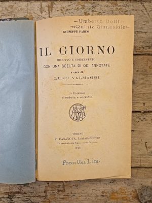 Il Giorno, ridotto e commentato con una scelta di odi annotate