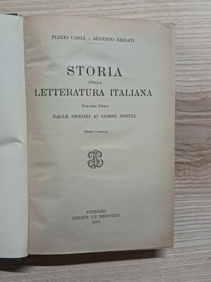 Storia della letteratura italiana. Volume unico: dalle origini ai giorni nostri