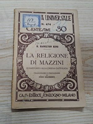 LA RELIGIONE DI MAZZINI IN RAPPORTO ALLA CHIESA CATTOLICA.