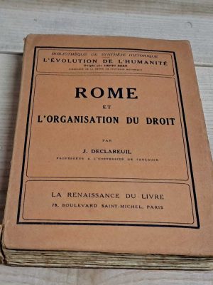 Rome et l'organisation du droit