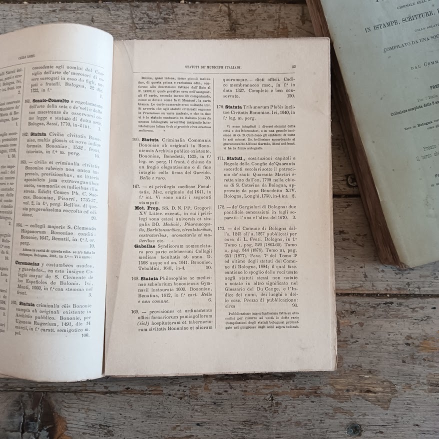 Biblioteca istorica della antica e nuova Italia - Saggio di bibliografia analitico comparato e critico (2 voll. completo) - immagine 3