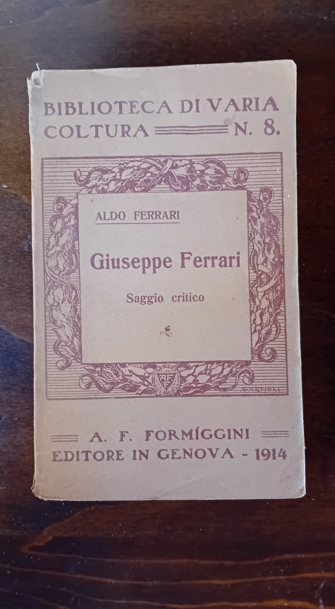 Giuseppe Ferrari, saggio critico