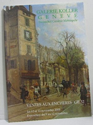 Galerie Koller - Geneve. Ventes aux enchères ge 32 les 12 et 13 nov 2000. Exposition du 9 au 12 nov