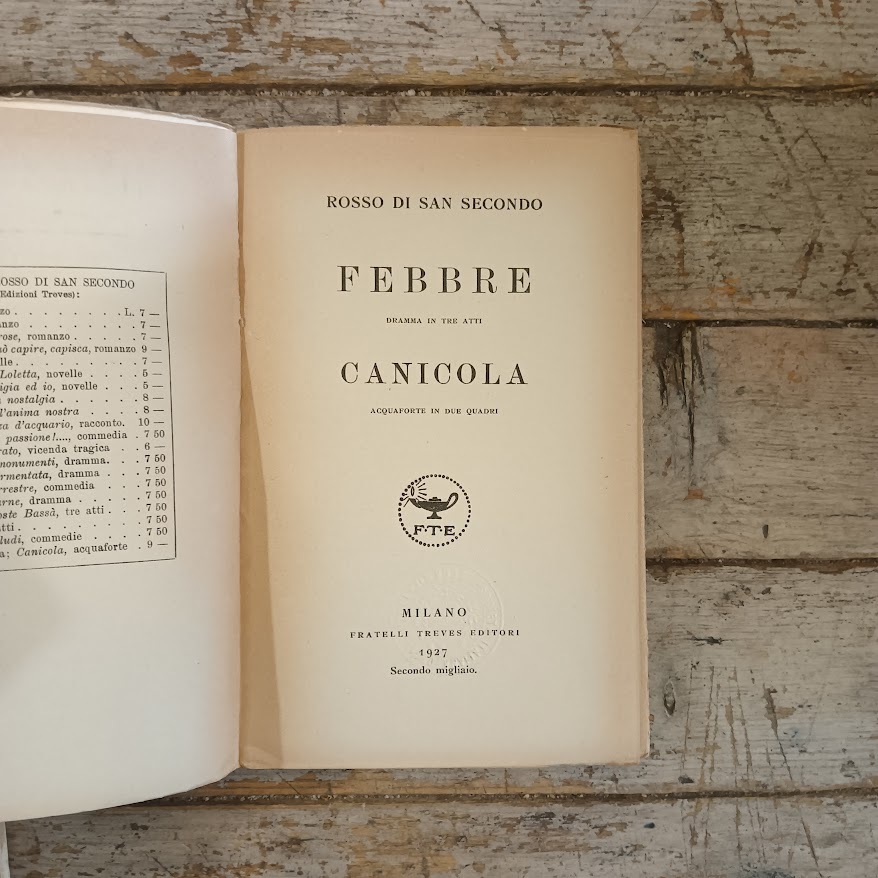 Febbre (dramma in tre atti) - Canicola (acquaforte in due quadri) - immagine 2