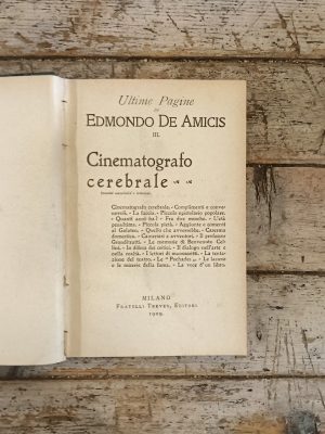 De Amicis: Ultime Pagine. III. Cinematografo cerebrale
