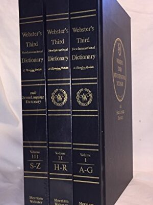 Webster's Third New International Dictionary of the English Language (and Seven Language Dictionary) 3 VOLUME SET