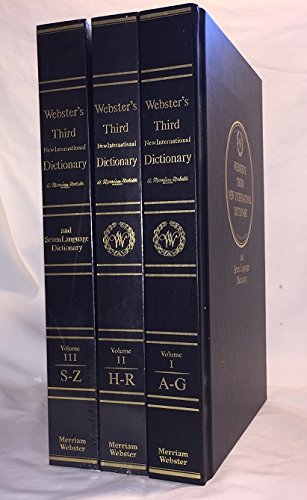 Webster's Third New International Dictionary of the English Language (and Seven Language Dictionary) 3 VOLUME SET