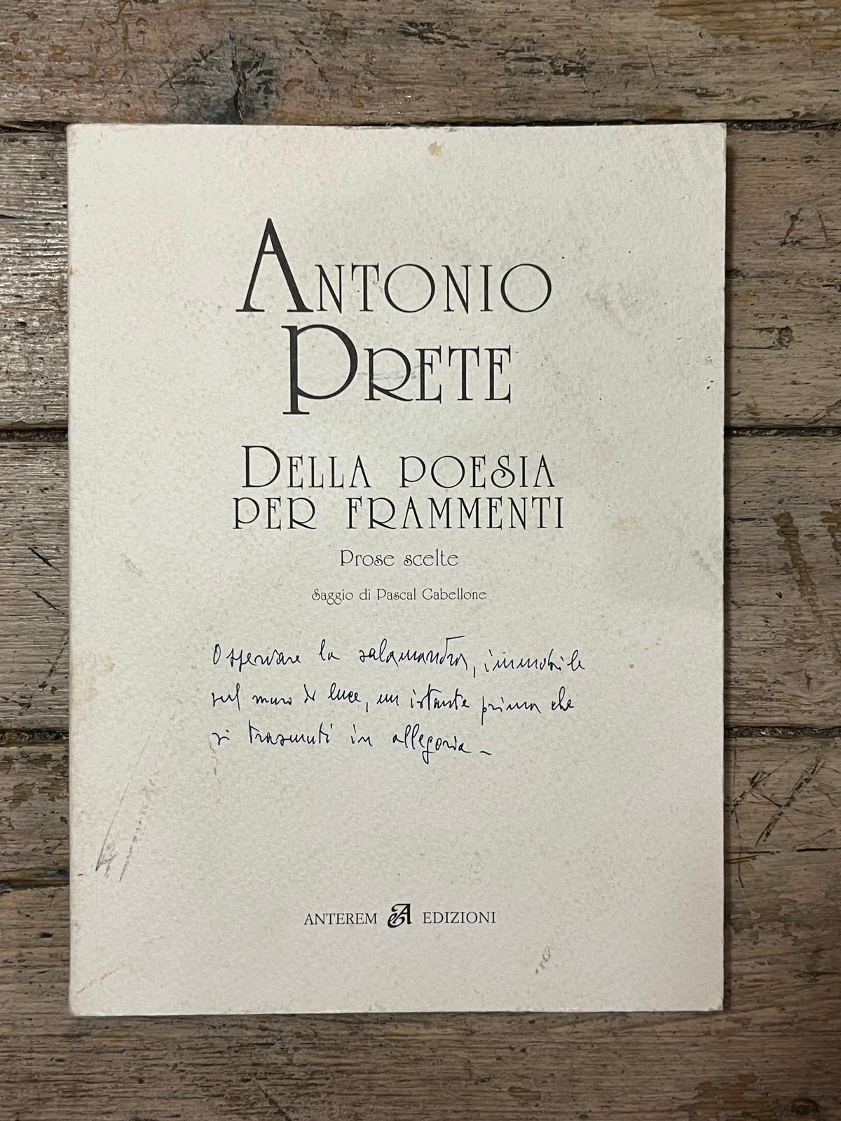 Della poesia per frammenti