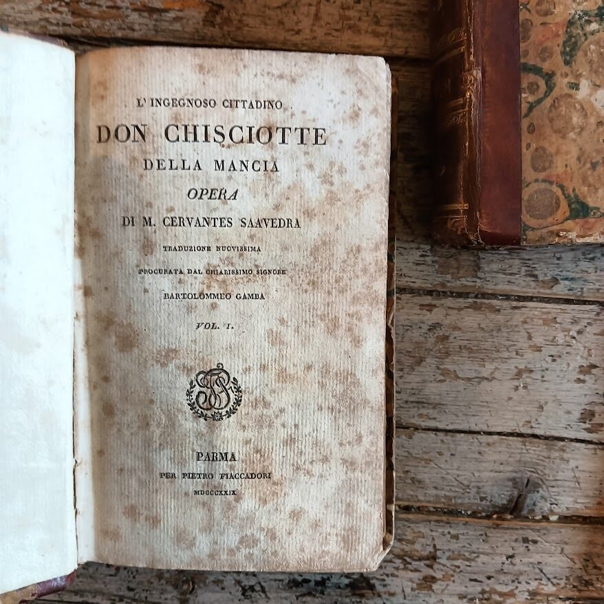 L'ingegnoso cittadino Don Chisciotte della Mancia, traduzione nuovissima procurata dal chiarissimo signore Bartolomeo Gamba (rilegato in 4 voll.) - immagine 2