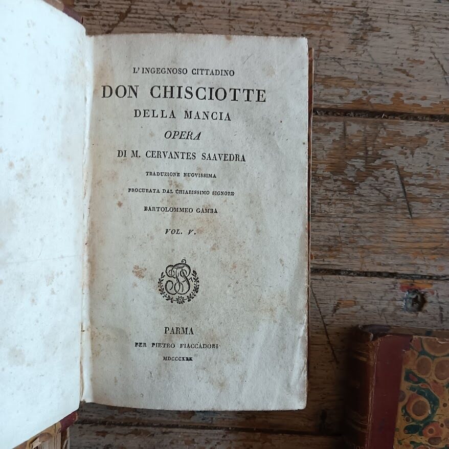 L'ingegnoso cittadino Don Chisciotte della Mancia, traduzione nuovissima procurata dal chiarissimo signore Bartolomeo Gamba (rilegato in 4 voll.) - immagine 4