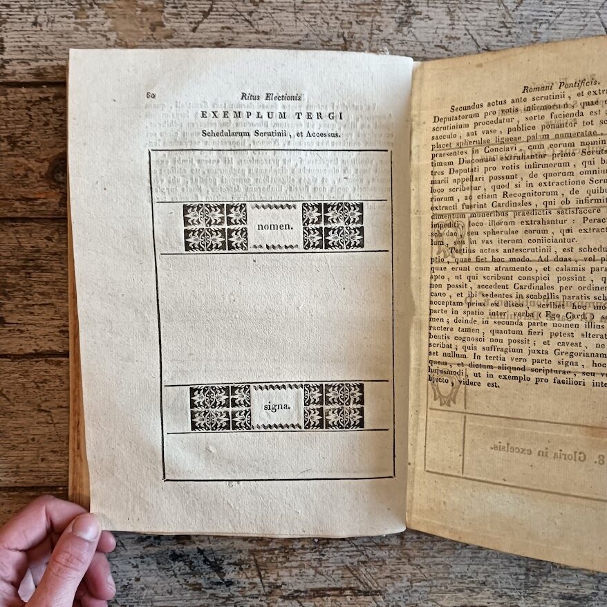Caerimoniale continens ritus electionis romani pontificis Gregorii Papae XV. Jussu editum cui praefiguntur Constitutiones Pontificiae, et Conciliorum Decreta ad eam rem pertinentia. - immagine 4