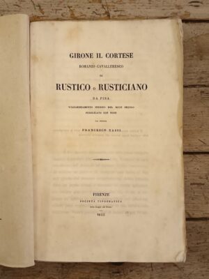 Girone il Cortese. Romanzo cavalleresco