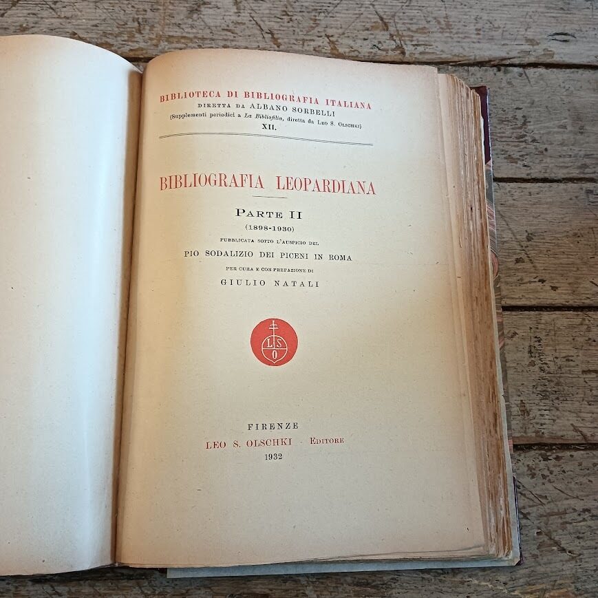 Bibliografia Leopardiana (Parte 1 fino al 1898 & Parte 2 dal 1898 al 1930) - immagine 5