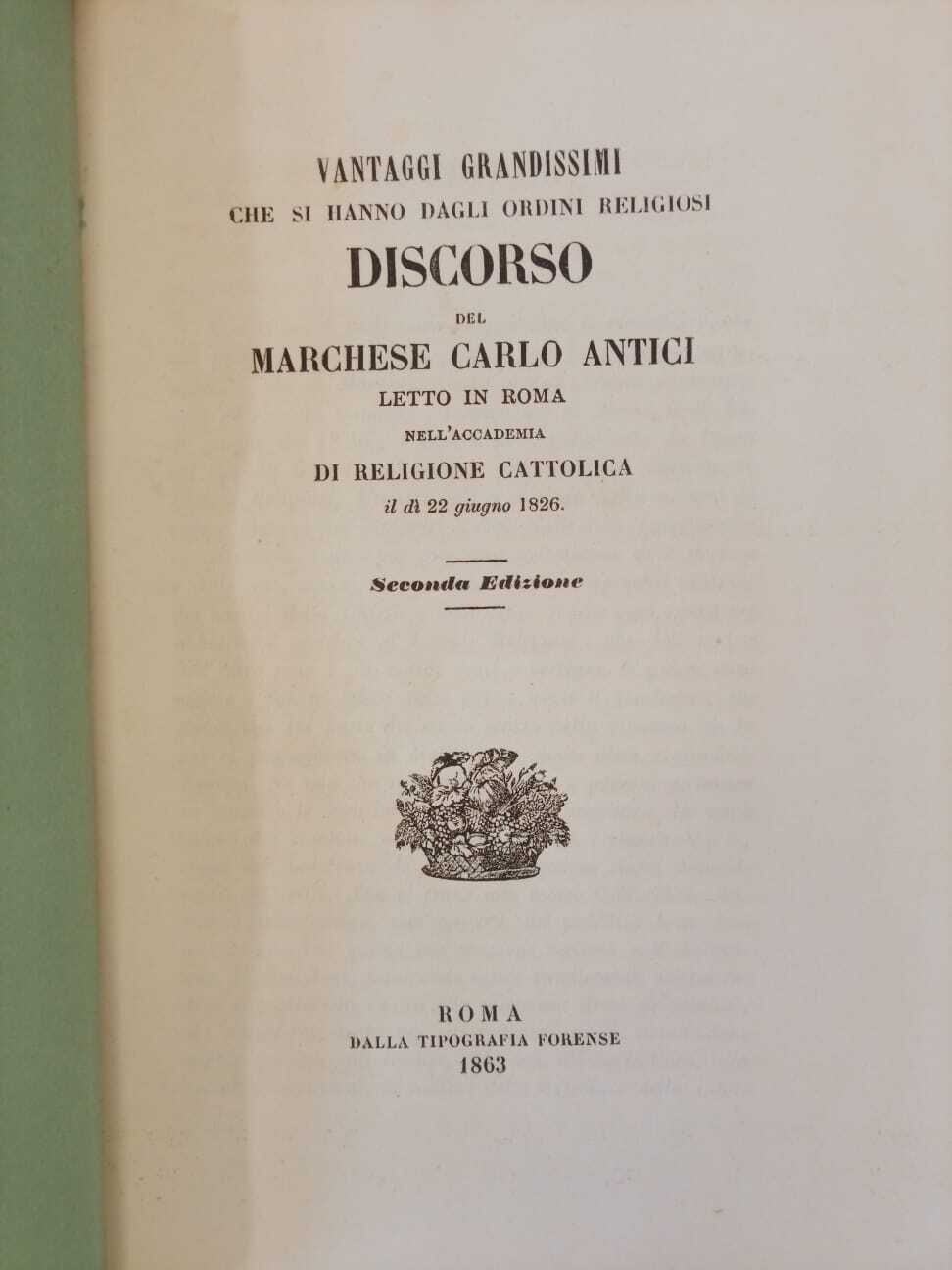 Vantaggi grandissimi che si hanno dagli ordini religiosi