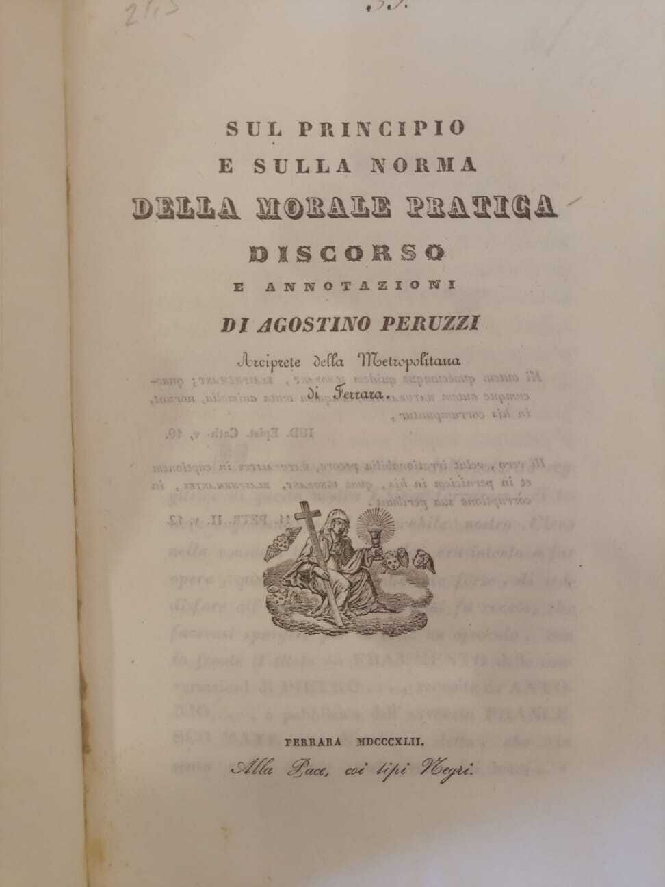 Sul principio e sulla norma della morale pratica discorso e annotazioni