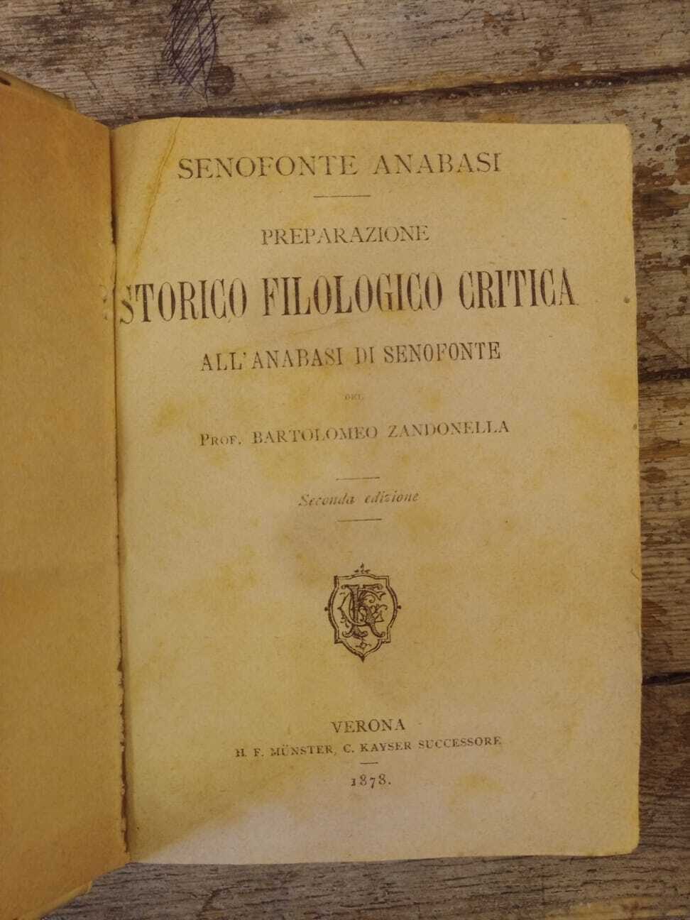 Preparazione storico filologico critica