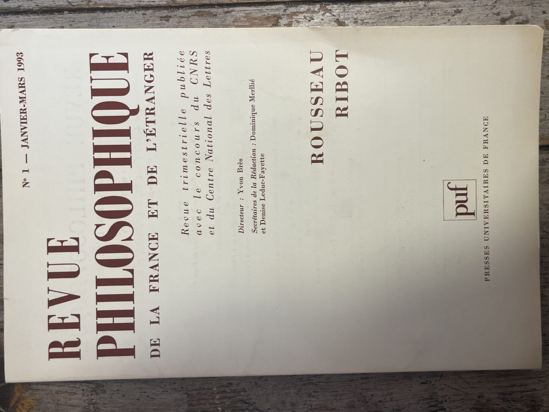 Revue philosophique de la France et de l'étranger