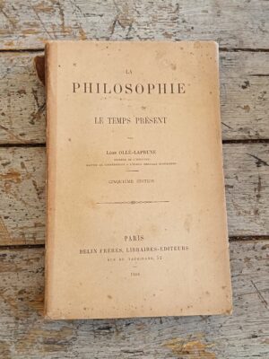 La philosophie et le temps présent