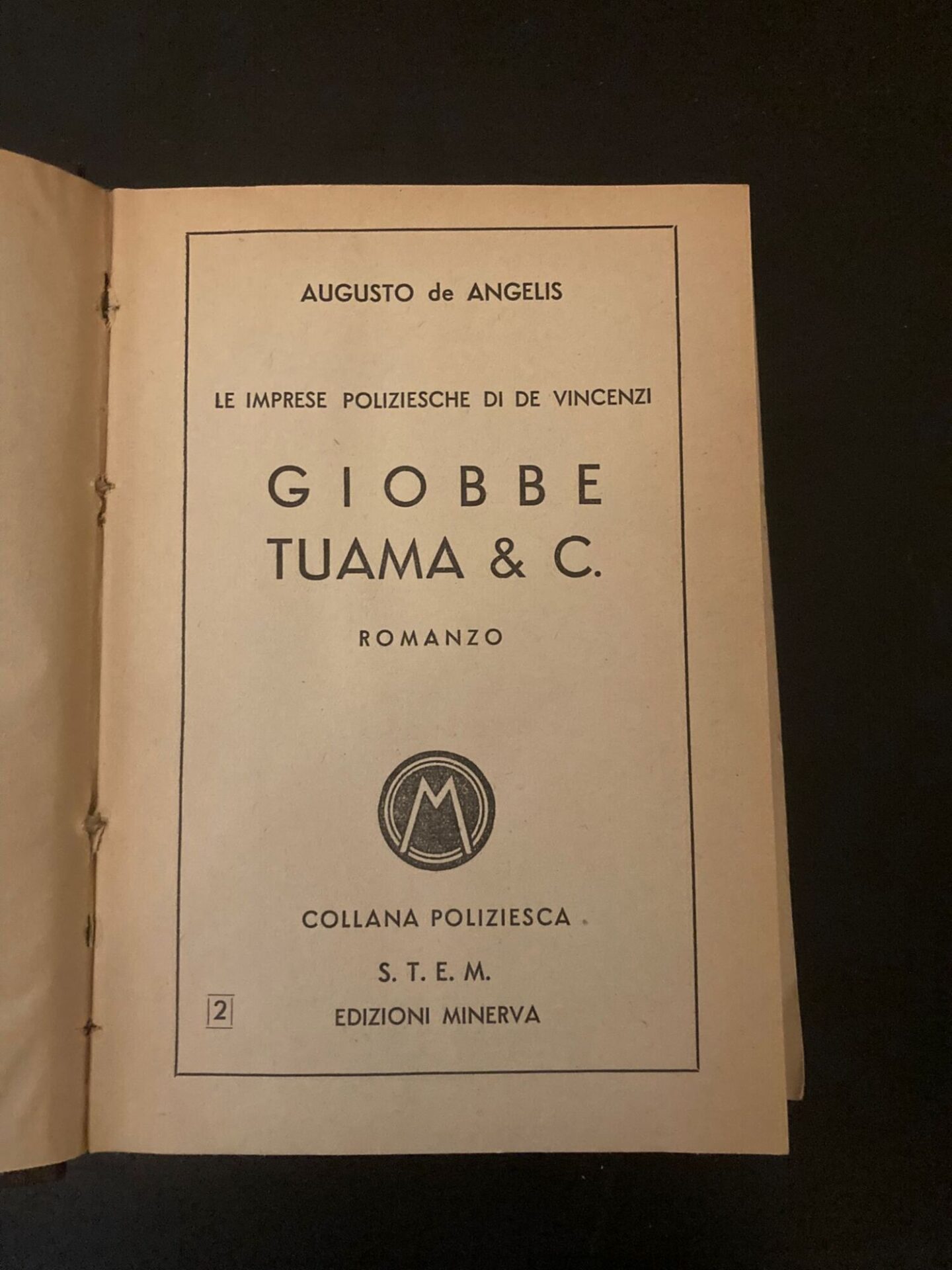 Le imprese poliziesche di De Vincenzi : Giobbe Tuama & C.