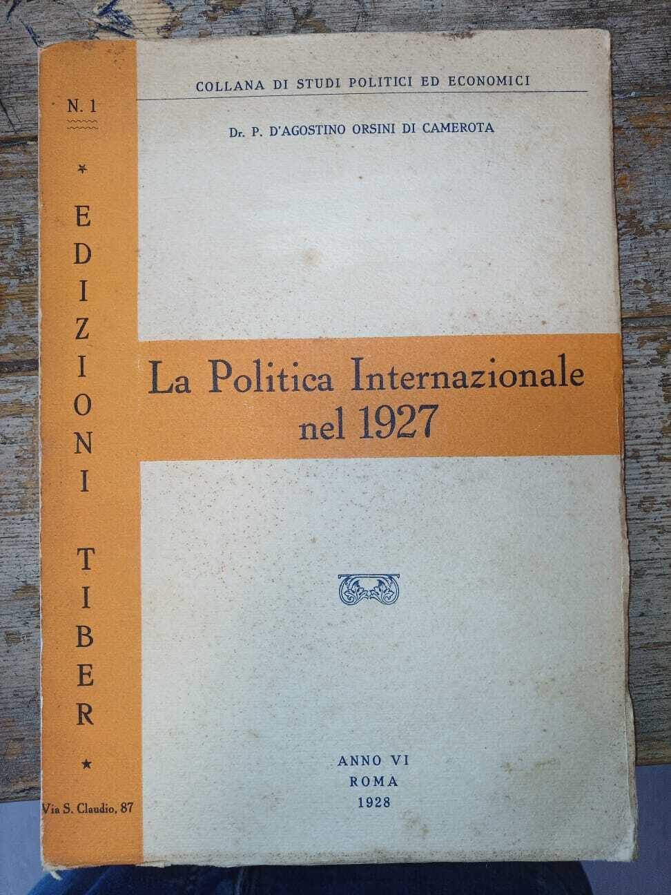La politica internazionale nel 1927
