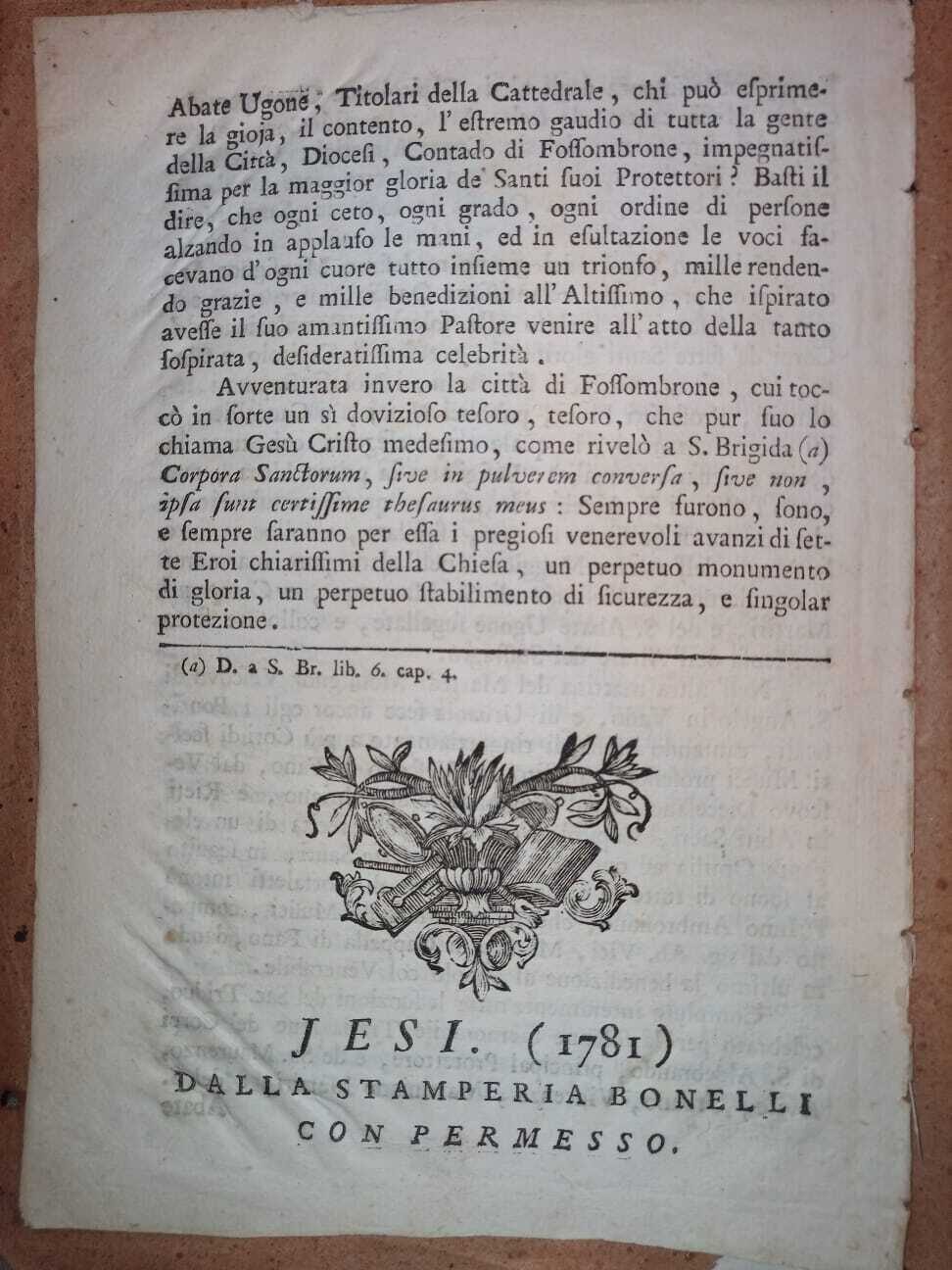 Veridica Relazione della Solenne Traslazione de' Sacri Corpi di S. Aldebrando Vescovo, de' Santi Martiri Maurenzo, Avito, Urbano, Vincenzo, e Martiniano, compagni e del Santo Abata Ugone - immagine 2