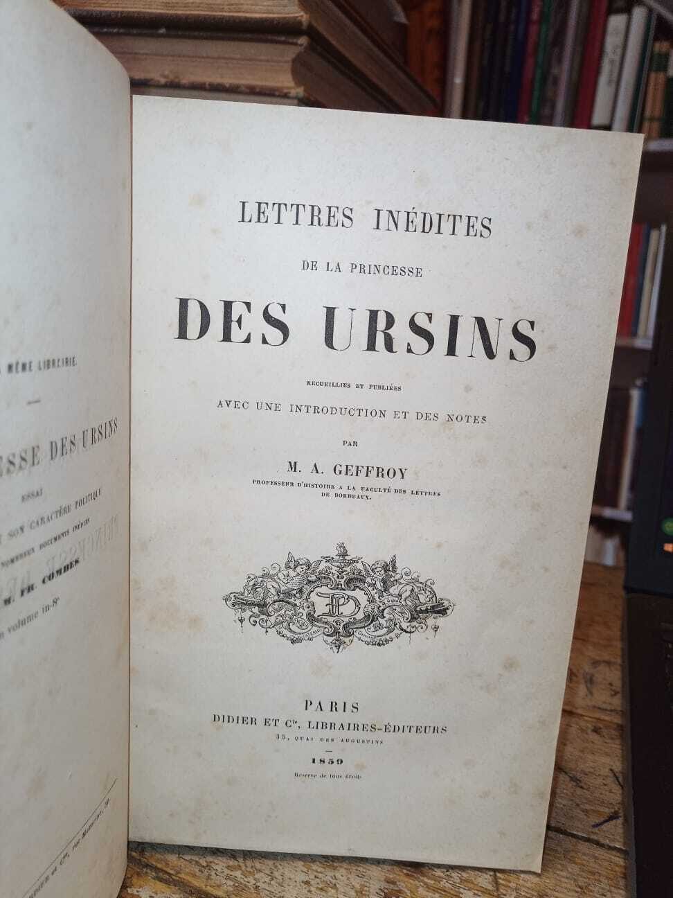 Lettres Inédites de la Princesse des Ursins