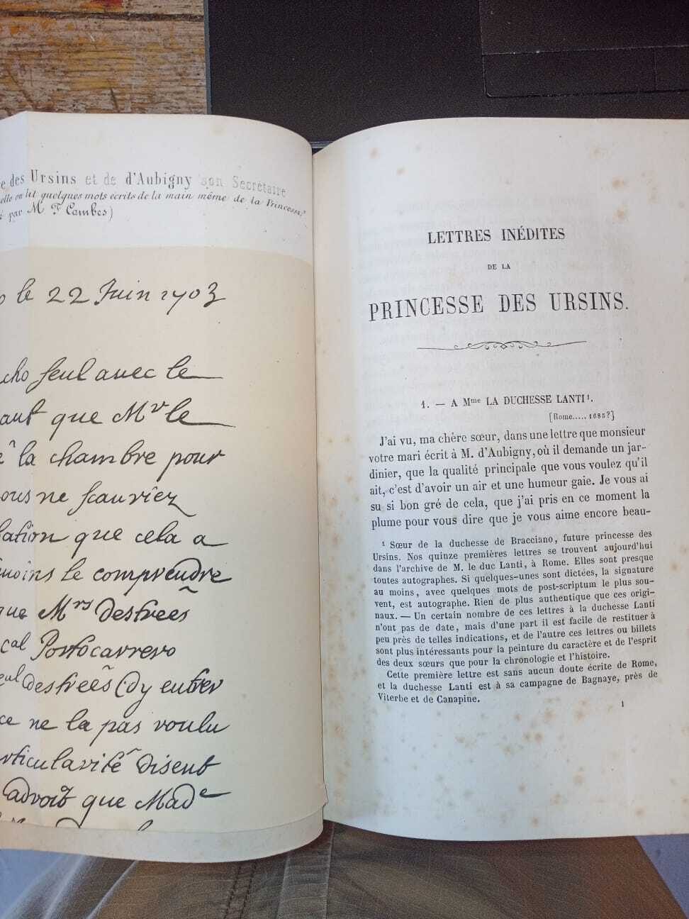 Lettres Inédites de la Princesse des Ursins - immagine 3