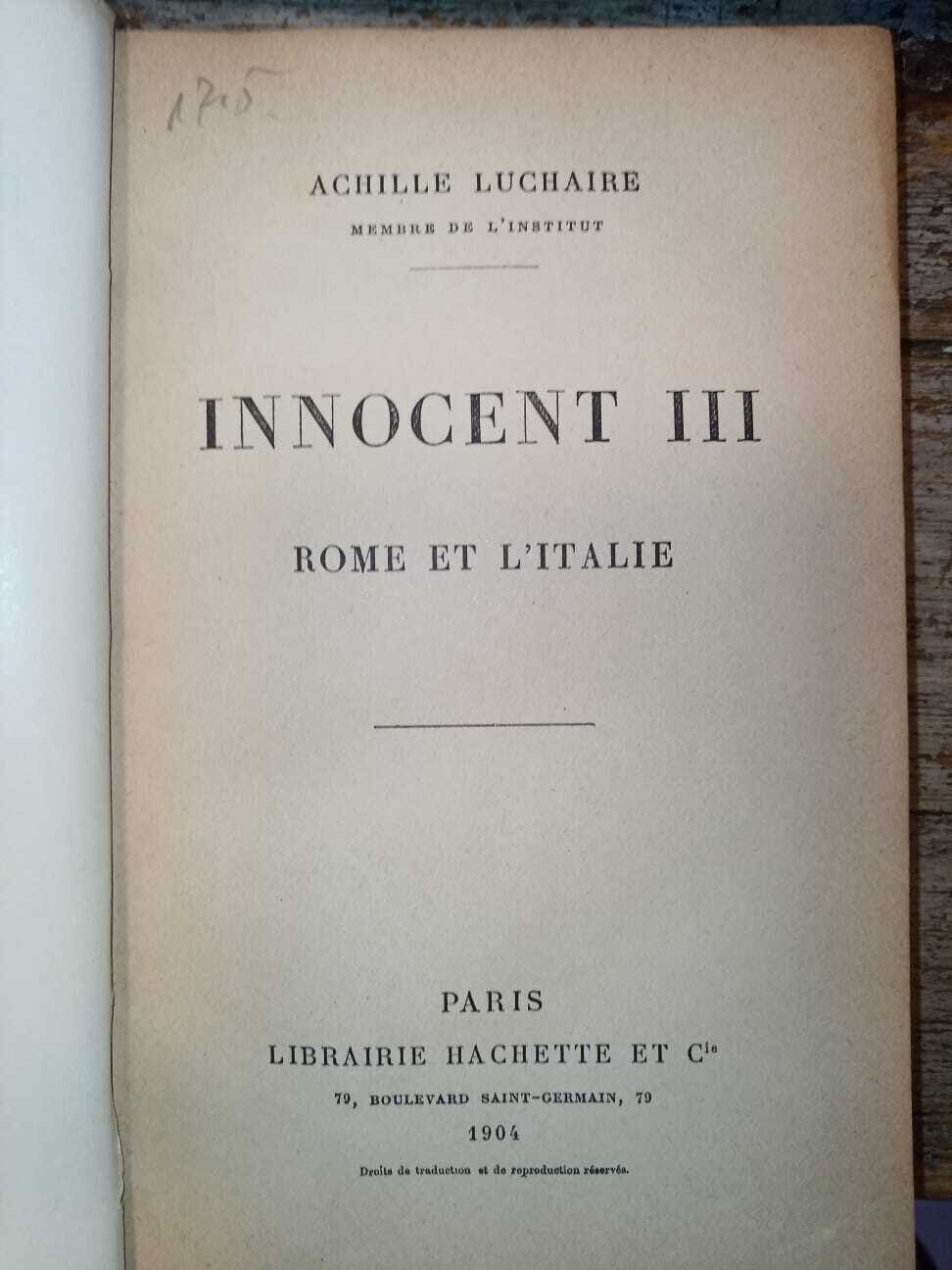 Innocent III - Rome et L'Italie