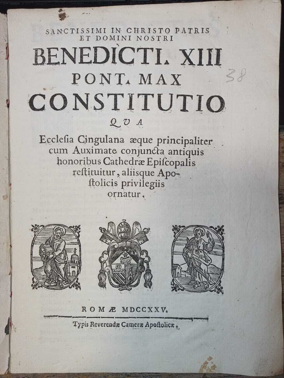 Benedicti. XIII. Pont. Max. Constitutio