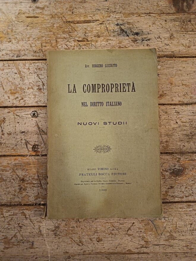 La comproprietà nel Diritto italiano, nuovi studi