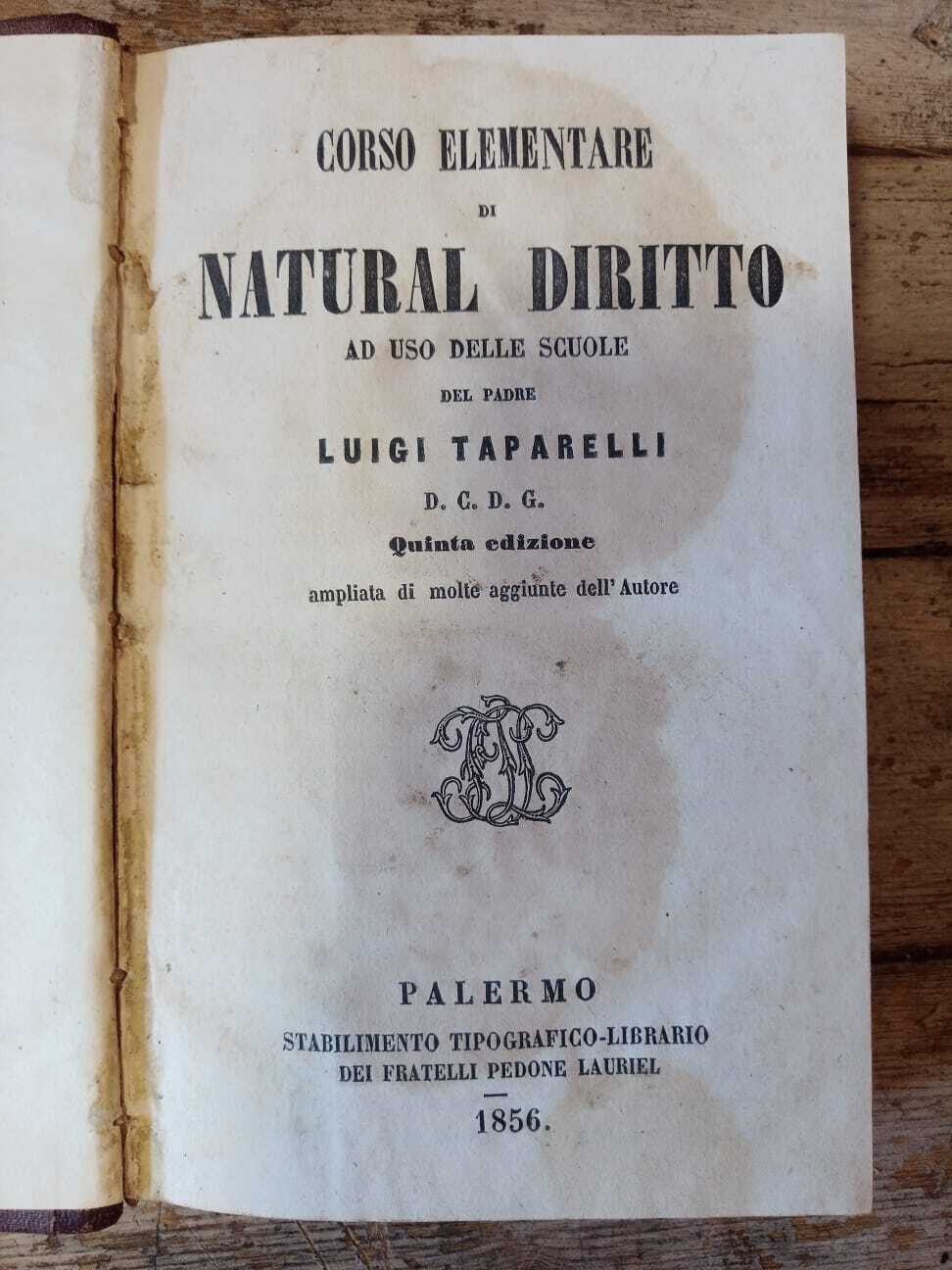 Corso elementare di natural diritto