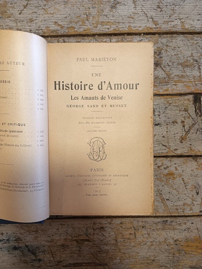 Une histoire d'amour. Les amants de Venise. George Sand at Musset - immagine 3
