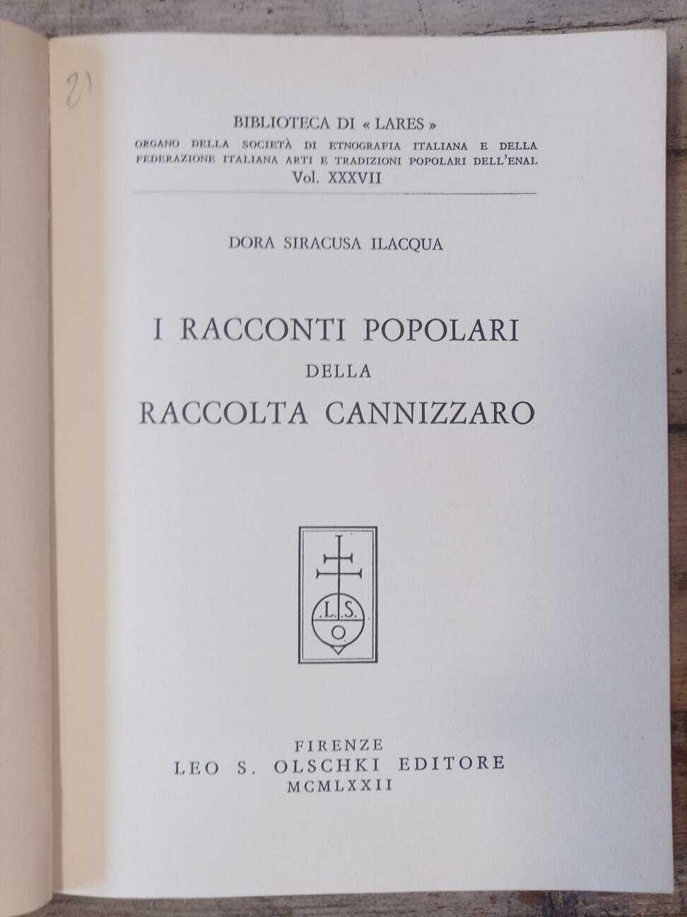 I racconti popolari della Raccolta Cannizzaro