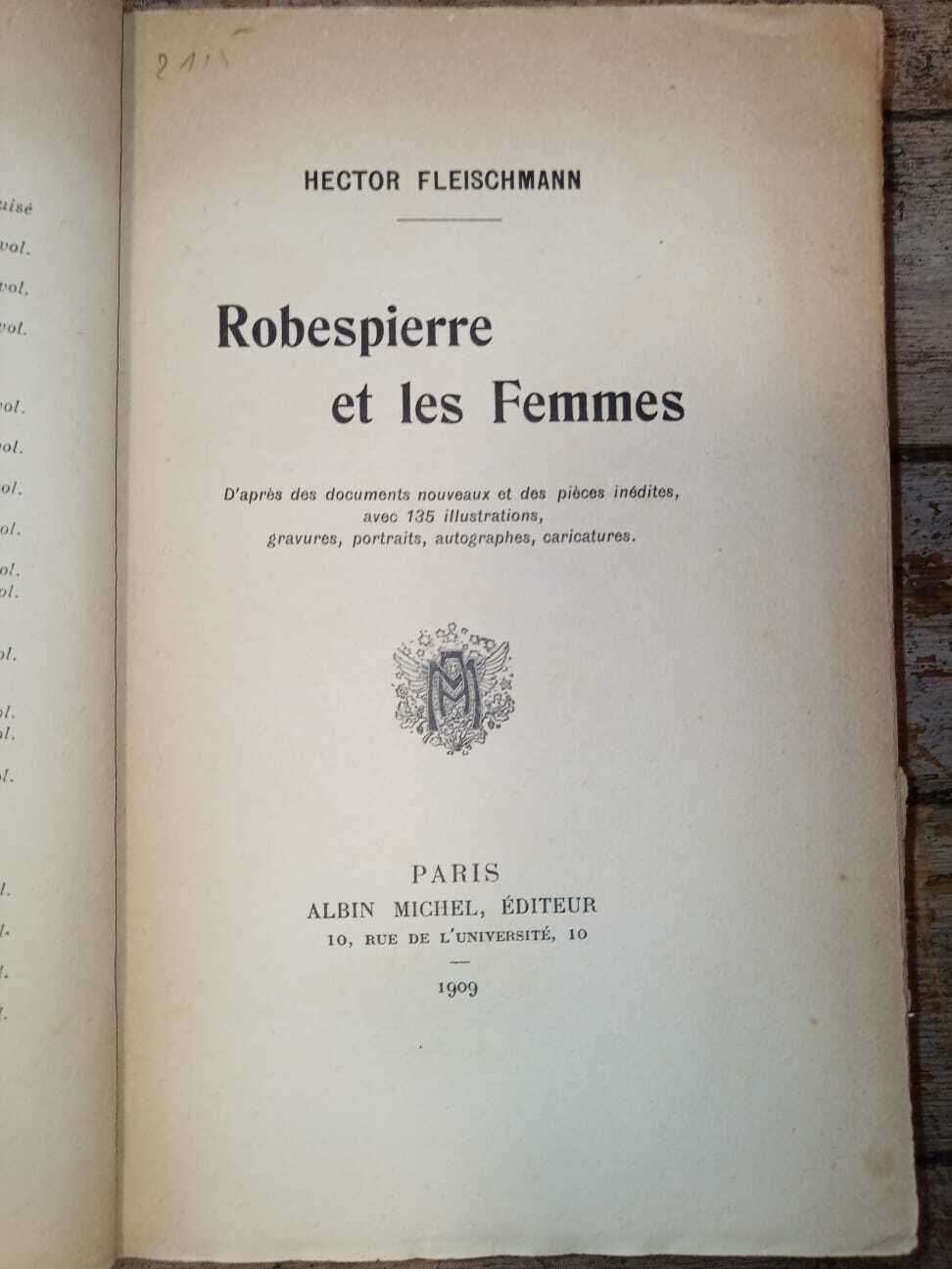Robespierre et les femmes