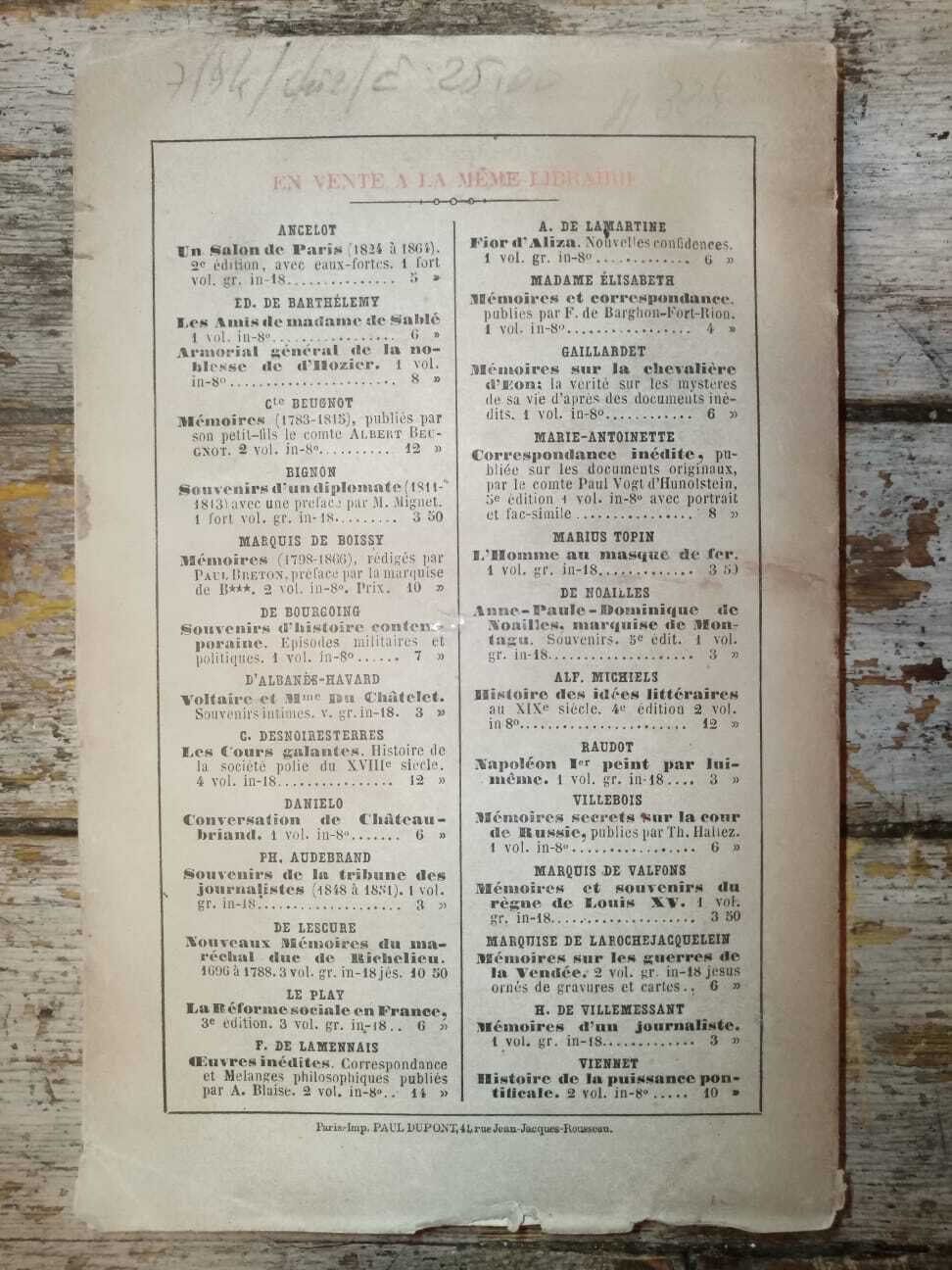 Souvenirs intimes sur M De Talleyrand - immagine 2