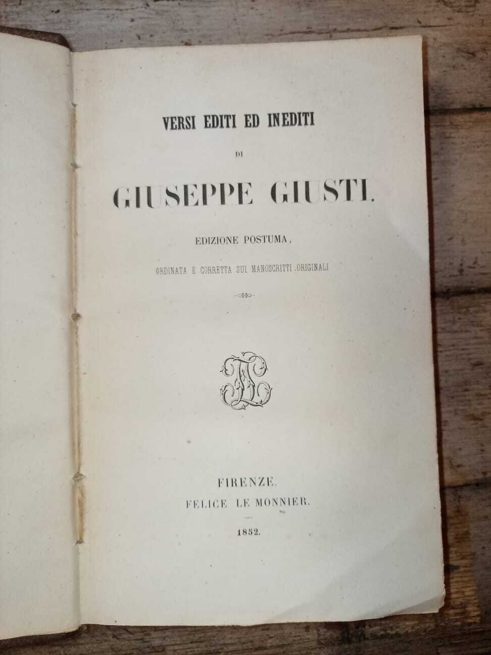 Versu editi ed inediti