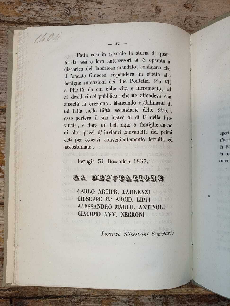 Sull'erezione ed apertura del conservatorio Pio in Perugia - immagine 3