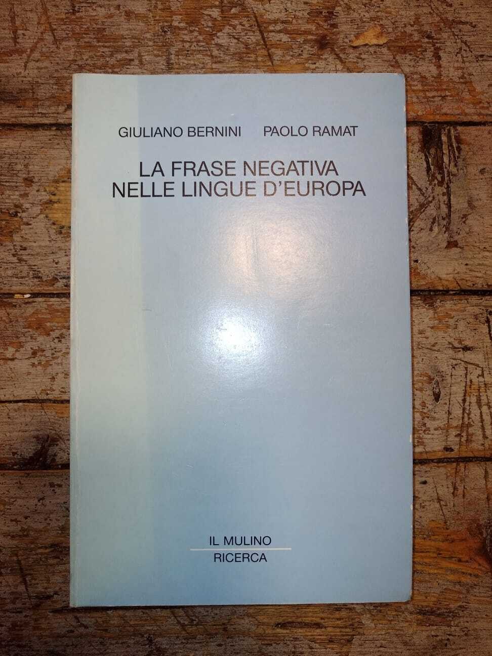 La frase negativa nelle lingue d'Europa