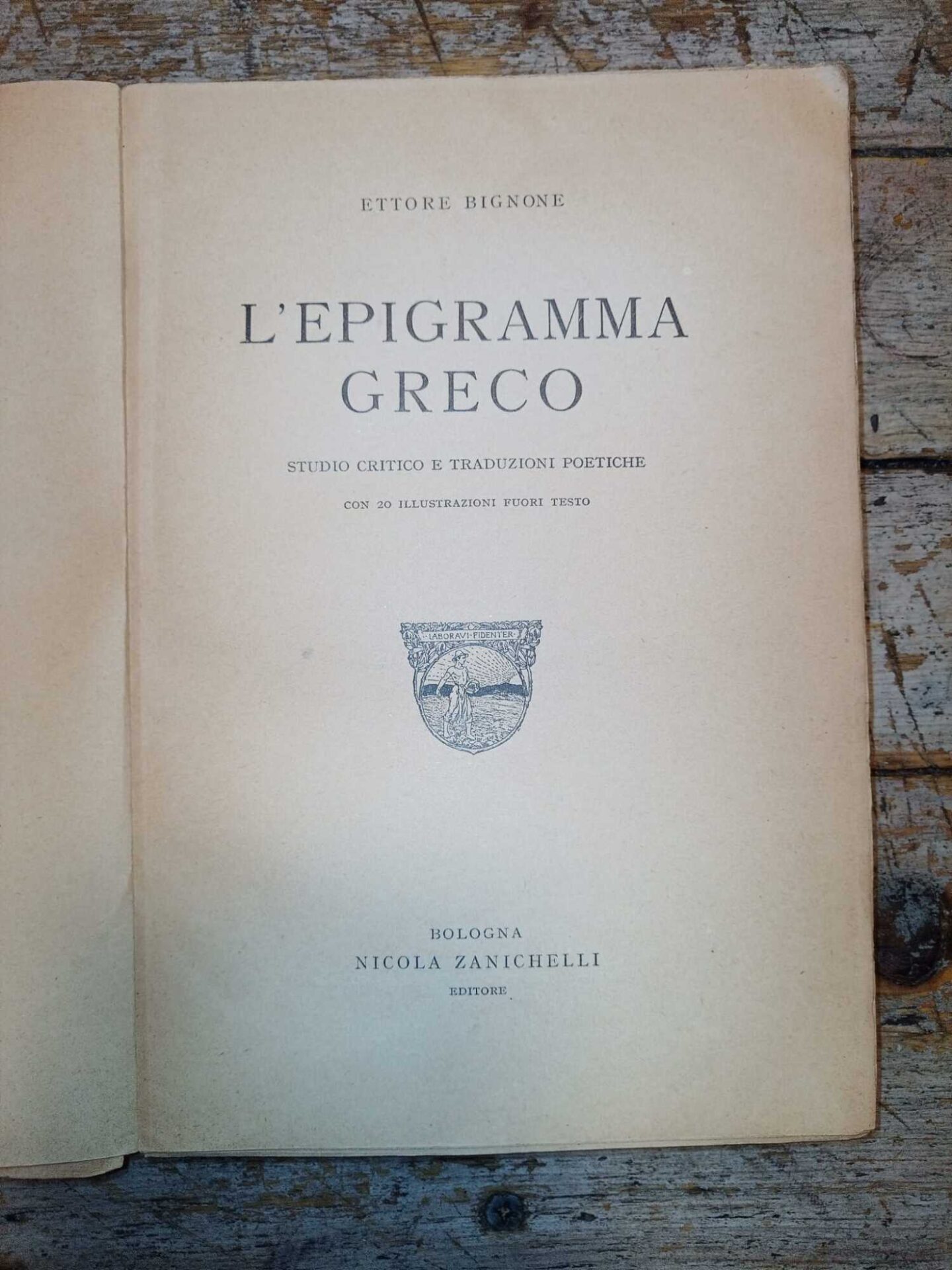 L'epigramma greco. Studio critico e traduzioni poetiche