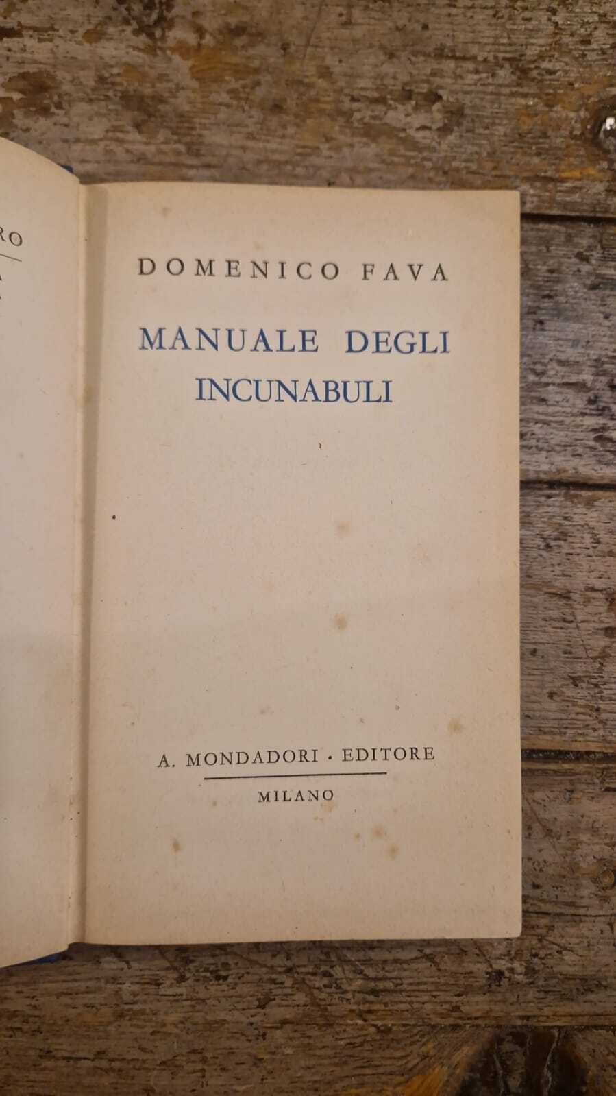 Manuale degli incunabuli