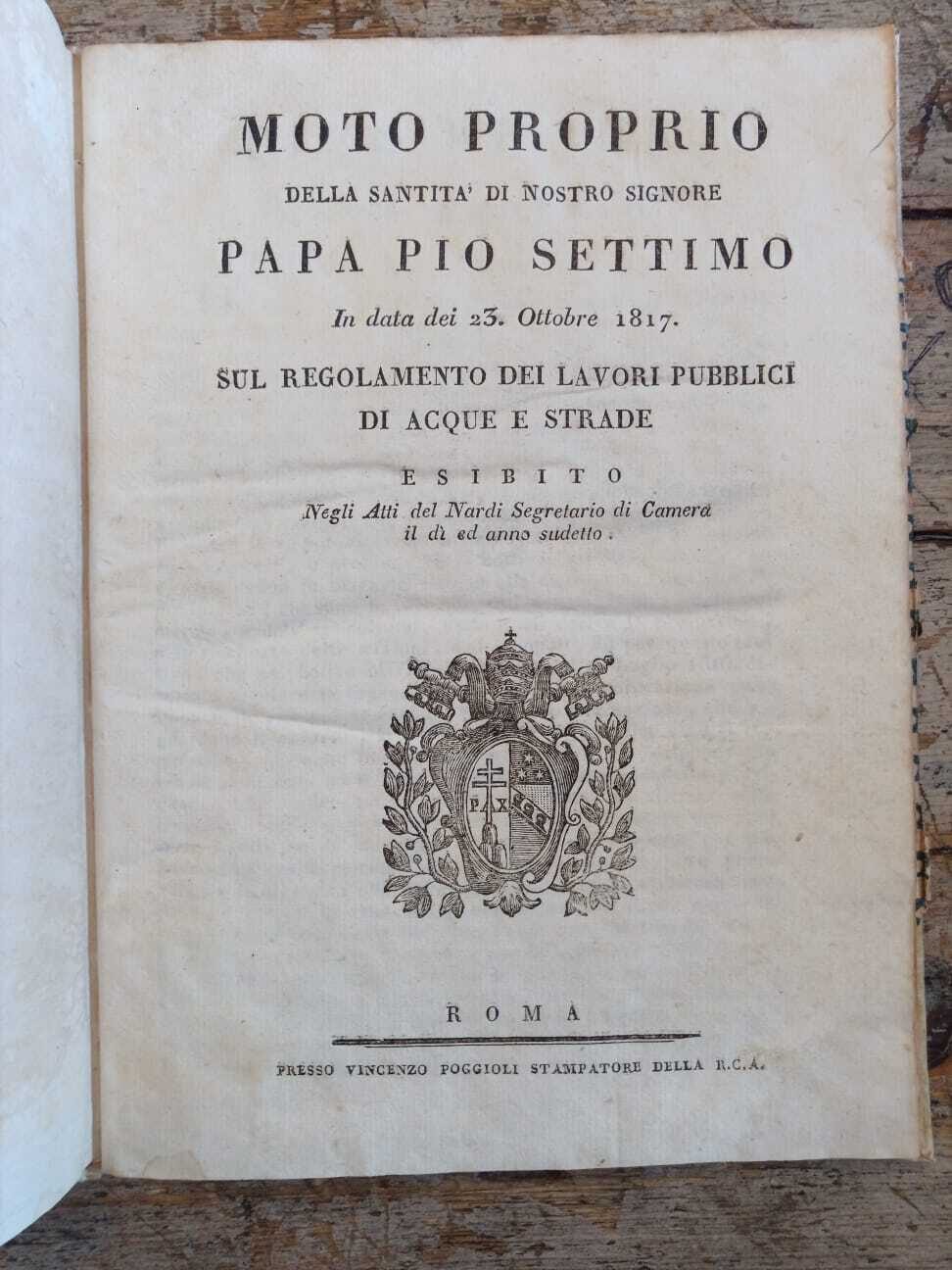 Moto proprio della Santità di nostro Signore Papa Pio Settimo - immagine 3