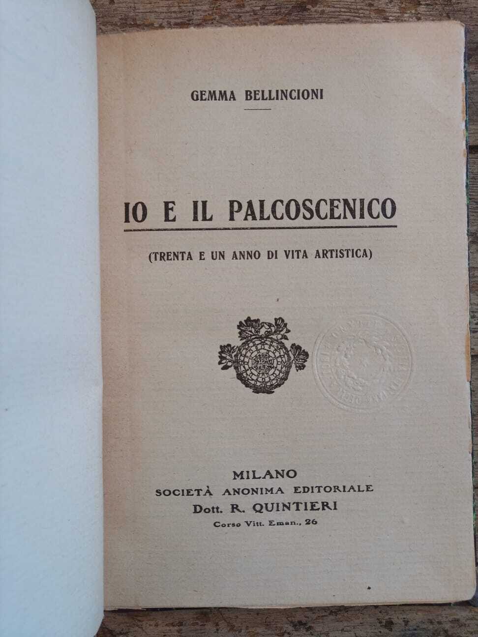 Io e il palcoscenico: (trenta e un anno di vita artistica) - immagine 2