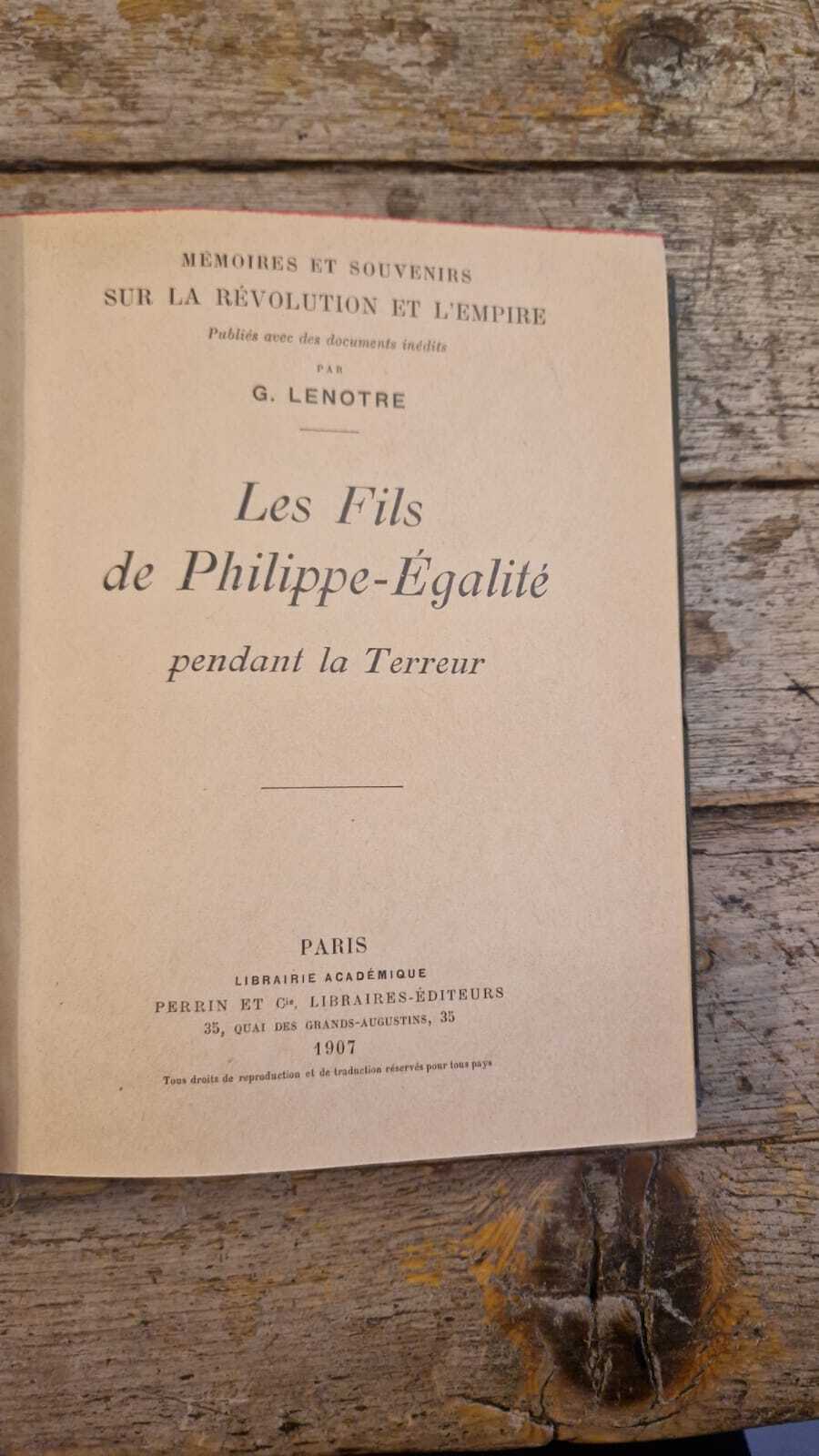 Les Fils de Philippe-Égalité pendant la Terreur