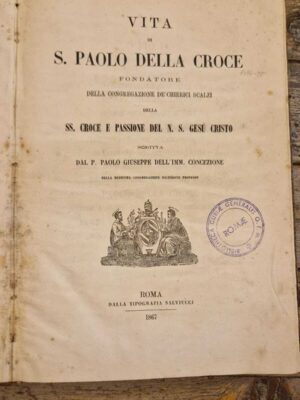Vita di S. Paolo della Croce
