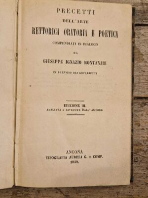 Precetti dell'arte rettorica oratoria e poetica
