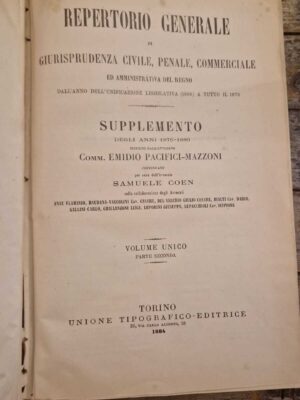 Repertorio generale di giurisprudenza civile, penale, commerciale (Vol.II)