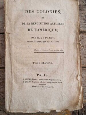 Des colonies et de la révolution actuelle de l'Amérique (Vol.II)