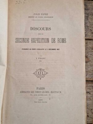 Discours sur la seconde expédition de Rome